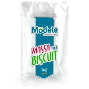 Massa De Biscuit Modele Cor 002 Branco Com Clareador 1Kg.