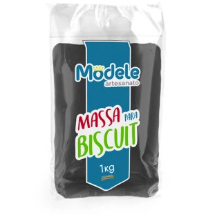 Massa De Biscuit Modele Cor 003 Preto 1Kg.