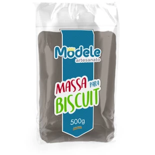 Massa De Biscuit Modele Cor 005 Marrom Escuro  500g.