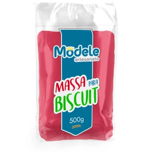 Massa De Biscuit Modele Cor 006 Vermelho Maçã  500g.