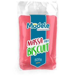 Massa De Biscuit Modele Cor 007 Vermelho Morango  500g.