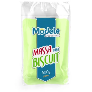 Massa De Biscuit Modele Cor 015 Verde Limão  500g.