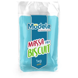 Massa De Biscuit Modele Cor  019 Azul Turquesa 1Kg.