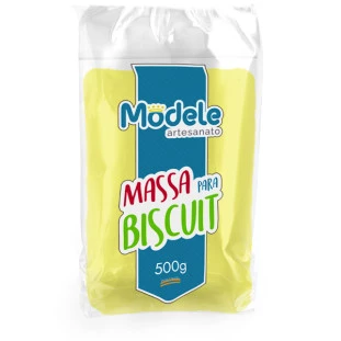 Massa De Biscuit Modele Cor 021 Amarelo 500g.