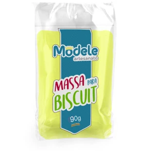 Massa De Biscuit Modele Cor 023 Amarelo Limão  90g.