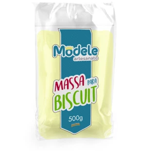 Massa De Biscuit Modele Cor  024 Amarelo canário 500g.