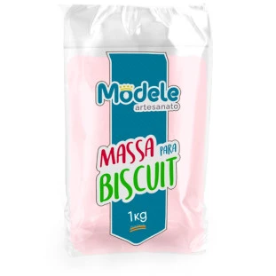 Massa De Biscuit Modele Cor 037 Rosa Claro 1Kg.