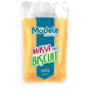 Massa De Biscuit Modele Cor 057 Amarelo Fluor  500g.