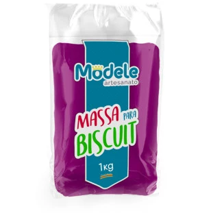 Massa De Biscuit Modele Cor  066 Vinho Escuro 1Kg.