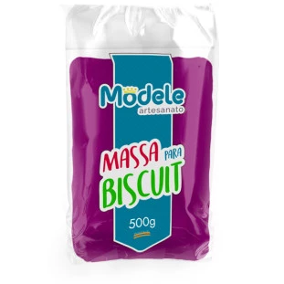 Massa De Biscuit Modele Cor  066 Vinho Escuro 500g.