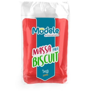 Massa De Biscuit Modele Cor 070 Vermelho 1Kg.